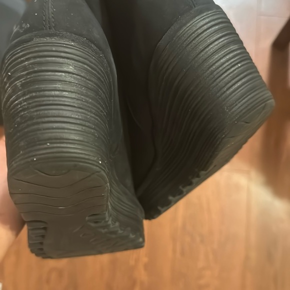 FLY London Nubuck Suede Leather Zip Mid Boots Yemi Black EU 40 / US 9.5 LIKE NEW - Picture 7 of 11